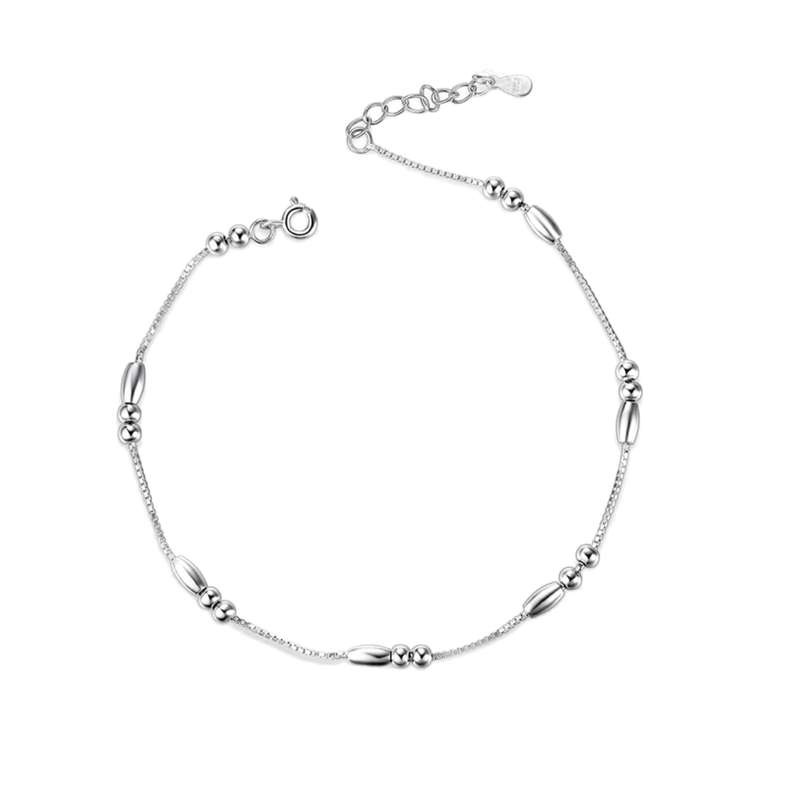 پابند نقره زنانه مدل گوی لوزی