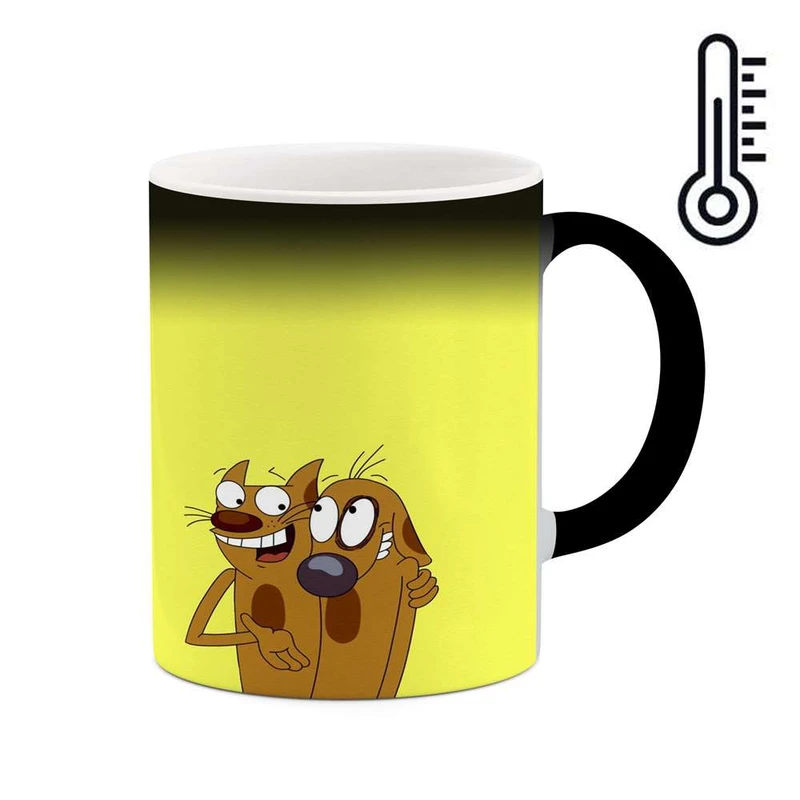 ماگ حرارتی کاکتی مدل گربه سگ کد mgh16183