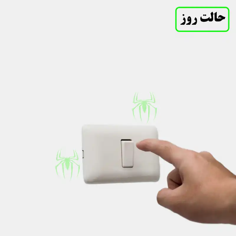 استیکر کلید و پریز مدل شبنما طرح اسپایدرمن بسته دو عددی