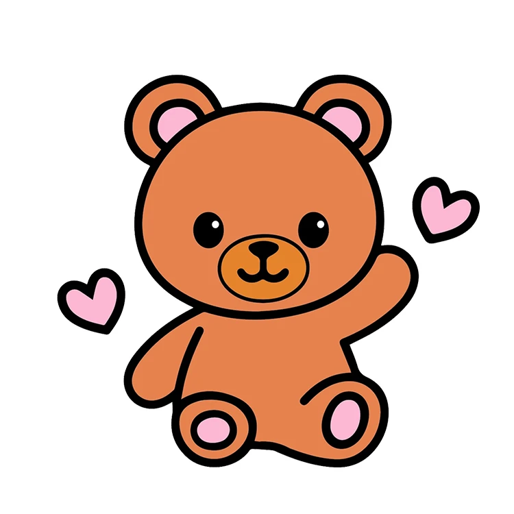 استیکر پارچه و لباس پاد آفرین مدل کارتونی طرح خرس تدی کد S3559