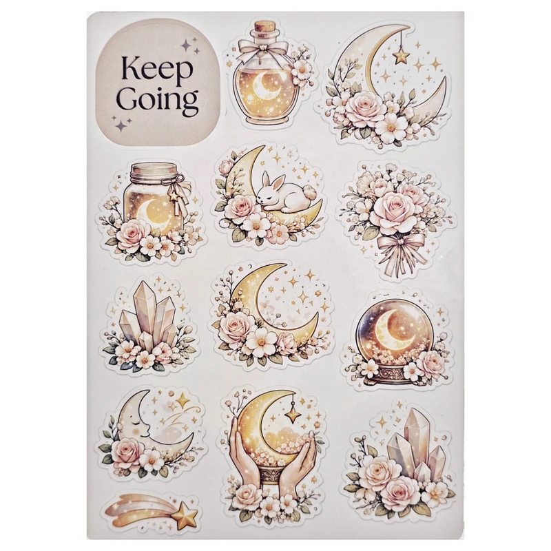 برچسب طرح برش خورده بولت ژورنال مدل Keep Going A5