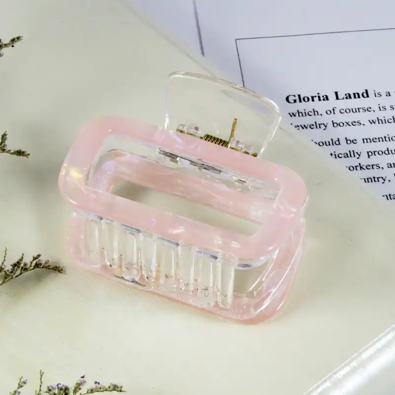 کلیپس مو زنانه مدل مکعبی کریستالی کد G_Lnd_1456