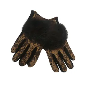 دستکش زنانه مدل A-5150  رنگ قهوه ای 