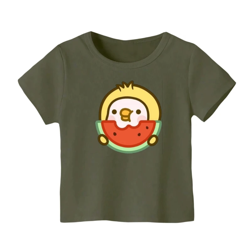 تی شرت آستین کوتاه بچگانه مدل جوجه و هندوانه یلدایی