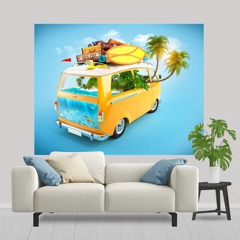 پوستر پارچه ای مدل آژانس هواپیمایی کد 016