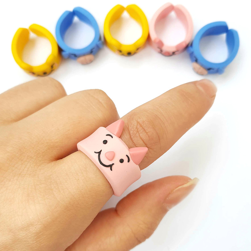 انگشتر دخترانه مدل وینی پو بسته 3 عددی