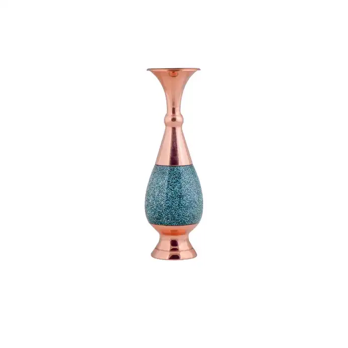 گلدان فیروزه کوبی مدل F011 کد 25