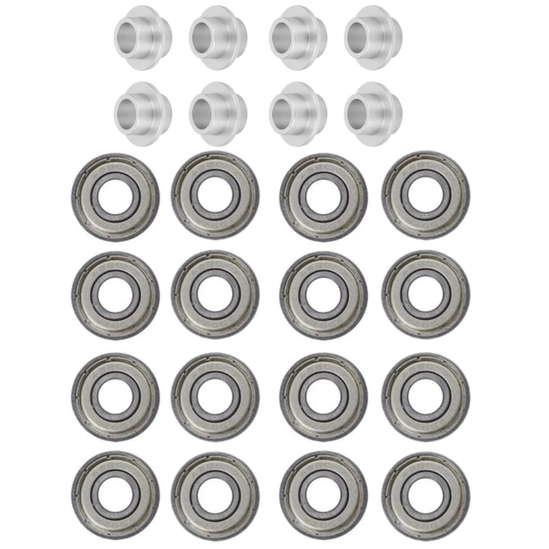 بلبرینگ چرخ اسکیت مدل ABEC-7 همراه بوش اسکیت بسته 24 عددی 