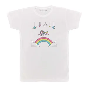 تی شرت بچگانه پرمانه طرح Unicorn کد pmt.3117