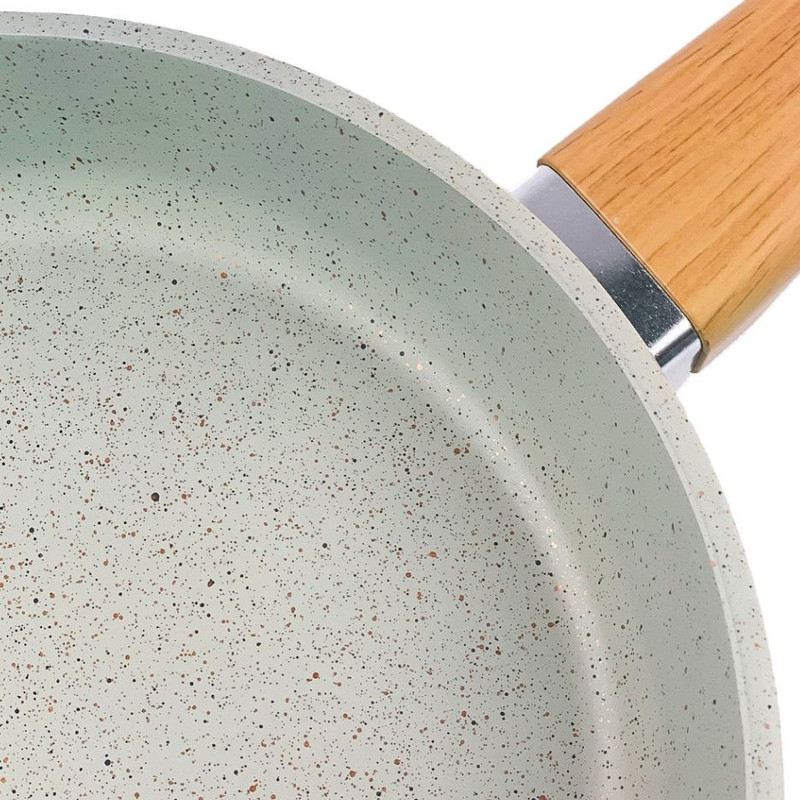 تابه سرامیک مدل ماربل دسته چوبی سایز 20