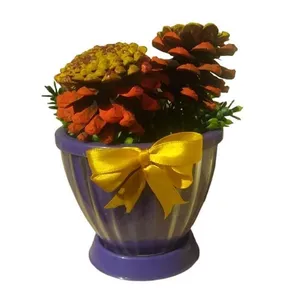 گلدان دکوری مدل گل خورشیدی