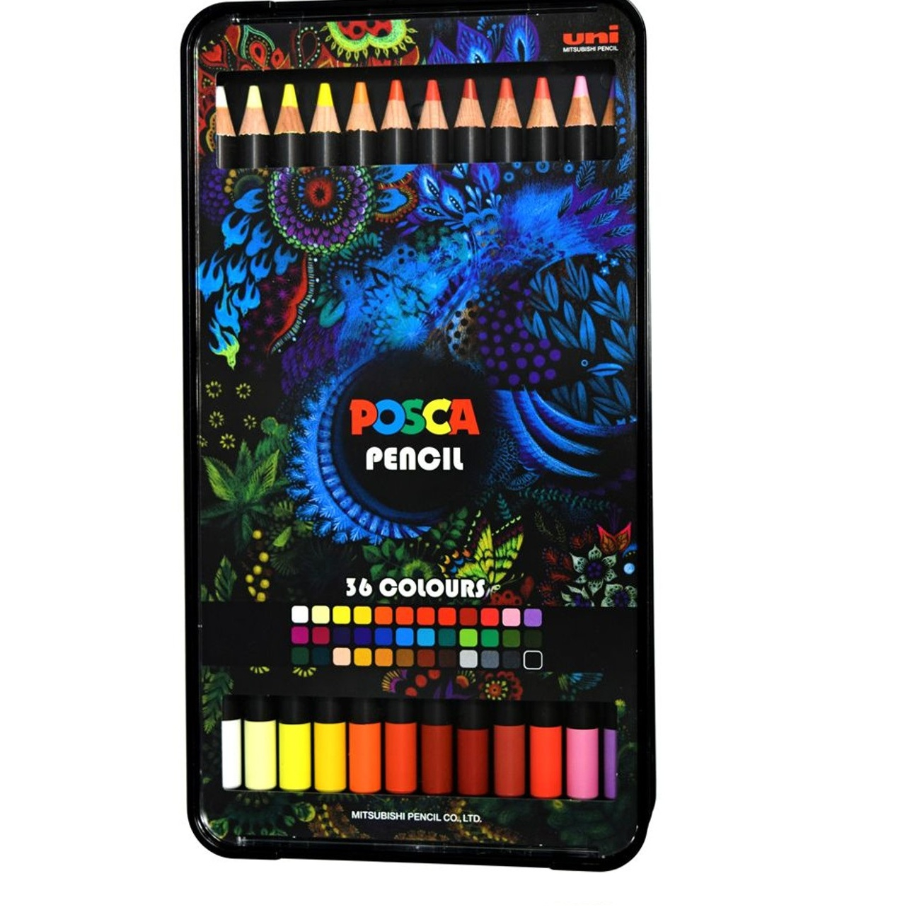 مداد رنگی 36 رنگ یونی بال مدل posca pencil