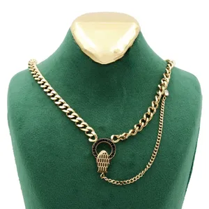 گردنبند زنانه مدل مار و حلقه کد TP-199