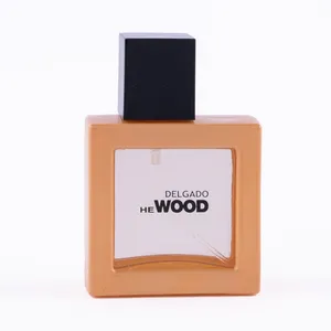 عطر جیبی مردانه دلگادو مدل وود قهوه ای با رایحه خنک حجم 25 میلی‌لیتر