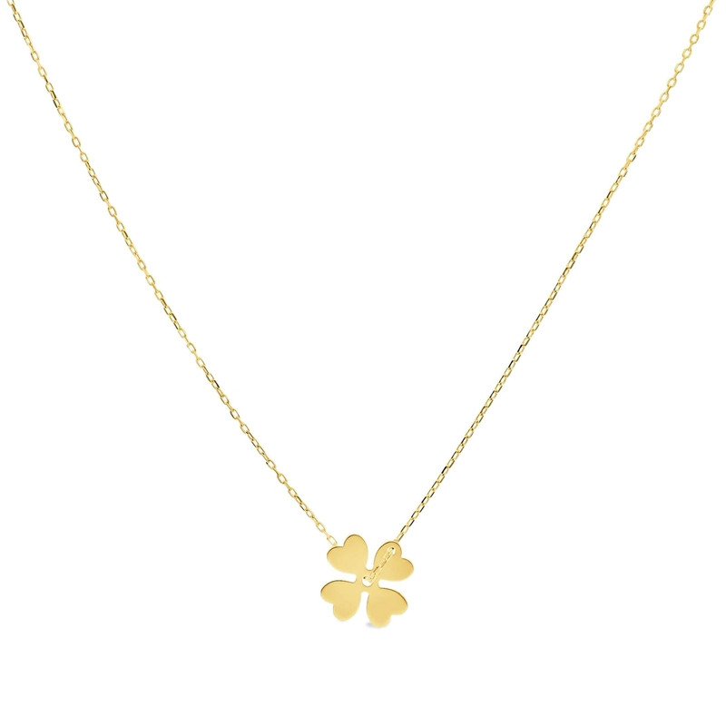 گردنبند طلا 18 عیار زنانه مدل گل شبدر