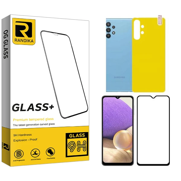 محافظ صفحه نمایش راندیکا مدل Randika  مناسب برای گوشی موبایل سامسونگ Galaxy A32  به همراه محافظ پشت گوشی