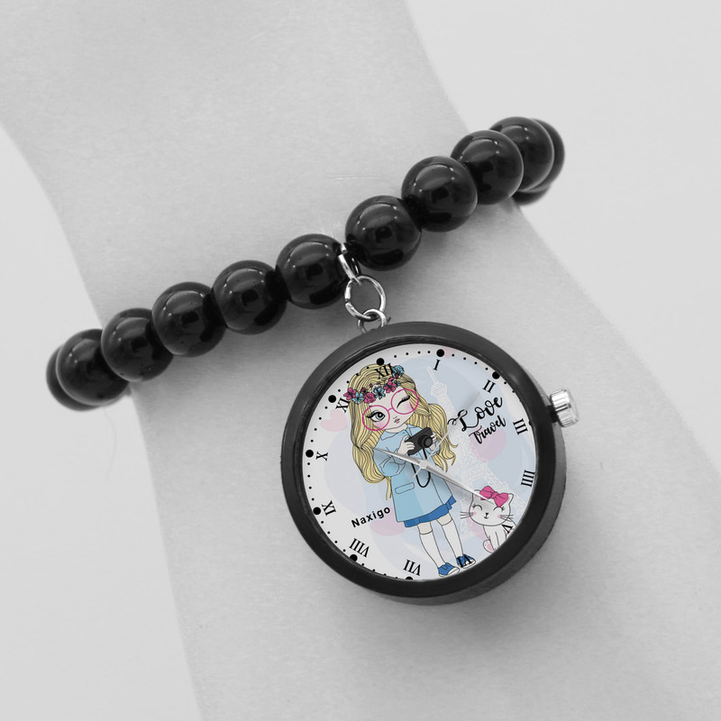 ساعت مچی عقربه ای ناکسیگو مدل فانتزی دخترانه کد BF12971