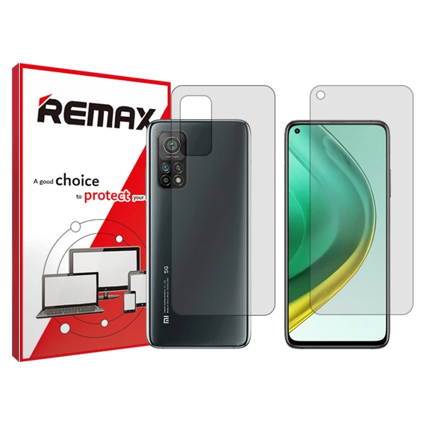 محافظ صفحه نمایش شفاف ریمکس مدل HyGEL مناسب برای گوشی موبایل شیائومی Mi 10T Pro 5G به همراه محافظ پشت گوشی