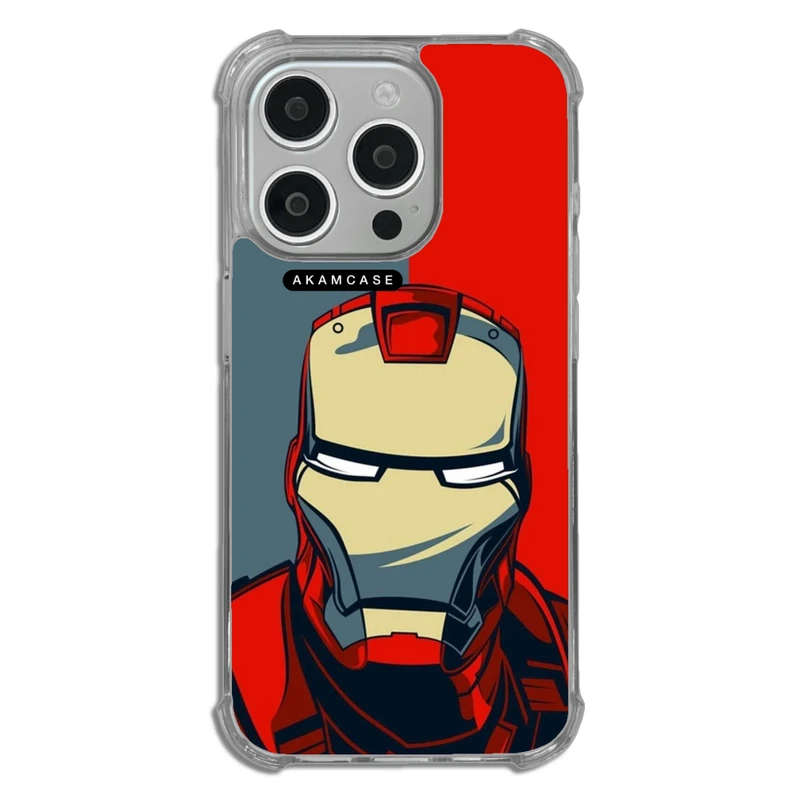 کاور آکام مدل AMC-WTA15PRO-IRON MAN6 مناسب برای گوشی موبایل اپل iPhone 15 Pro