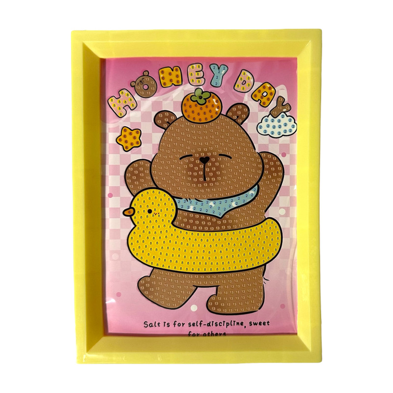 بازی آموزشی مدل ساخت تابلو نقاشی الماسی قاب دار طرح کاپی بارا