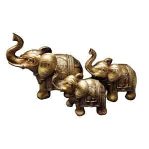 مجسمه دنیا دکوری سرمد مدل فیل ثروت مجموعه 3 عددی 