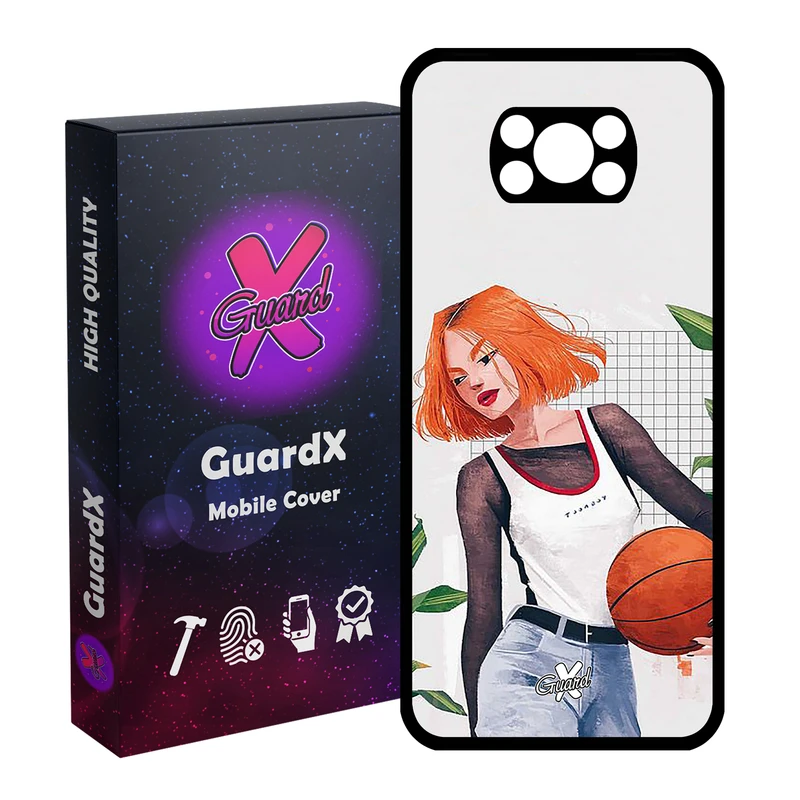 کاور گارد ایکس طرح Girl مدل Glass10338 مناسب برای گوشی موبایل شیائومی Poco X3 Pro