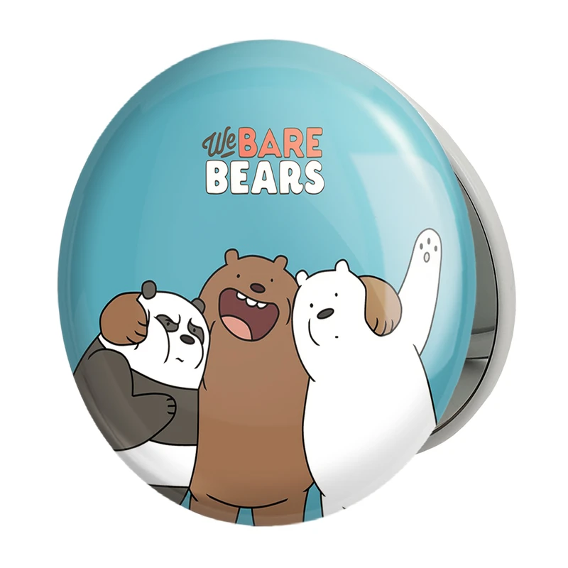 آینه جیبی خندالو طرح سه خرس کله پوک مدل تاشو کد 10608 