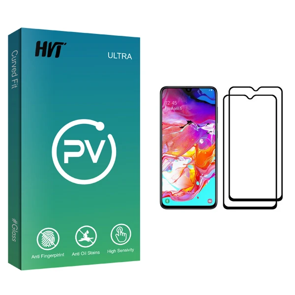 محافظ صفحه نمایش اچ وی تی مدل PV glass مناسب برای گوشی موبایل سامسونگ Galaxy A70 بسته دو عددی