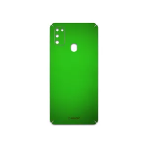 MAHOOT Metallic-Green Cover Sticker for Samsung Galaxy M21