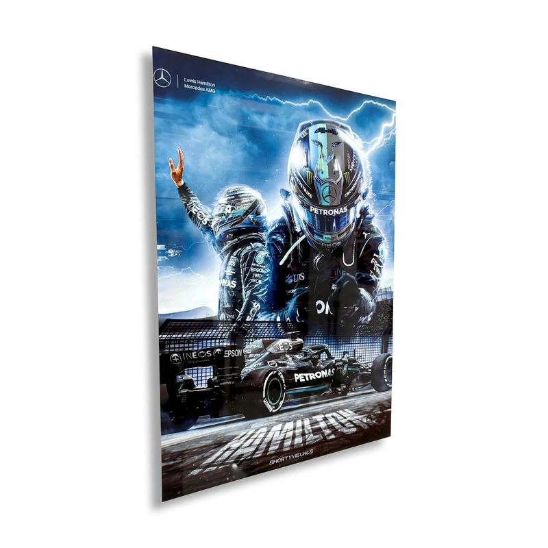 پوستر مدل متال طرح Lewis Hamilton