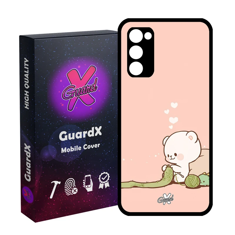 کاور گارد ایکس طرح خرس 2 مدل Glass10489 مناسب برای گوشی موبایل سامسونگ Galaxy S20 FE