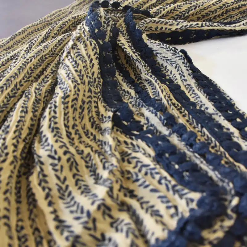 شال زنانه مدل گندمی دور سکه‌ای کد 02