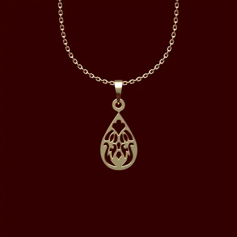 گردنبند طلا 18 عیار زنانه مدوپد مدل هندسی کد GG2-1-1150