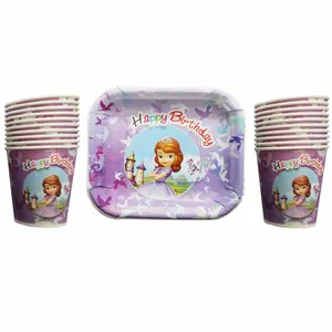 پیش دستی و لیوان یکبار مصرف مدل سوفیا بسته 40 عددی