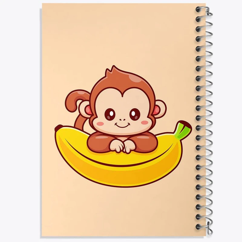 دفتر مشق 50 برگ خندالو مدل حیوانات بامزه میمون کد 29717