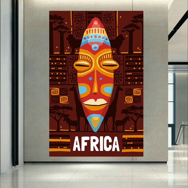 تابلو بوم طرح انتزاعی کشور آفریقا مدل جنوبی کد PD1215