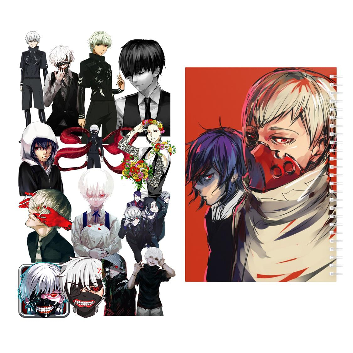 دفتر مشق باژیکان طرح انیمه توکیو غول کد 20211493 به همراه استیکر مجموعه 14 عددی