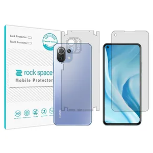 Rockspace HyGEL transparent screen protector suitable for Xiaomi Mi 11 Lite 4G mobile phone with back protector