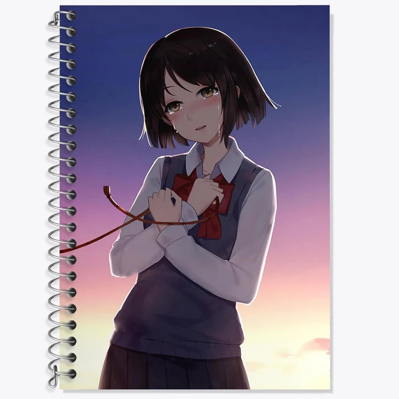 دفتر زبان 50 برگ خندالو مدل دو خط طرح میتسویا میامیزو انیمه یورنیم Your Name کد 16266