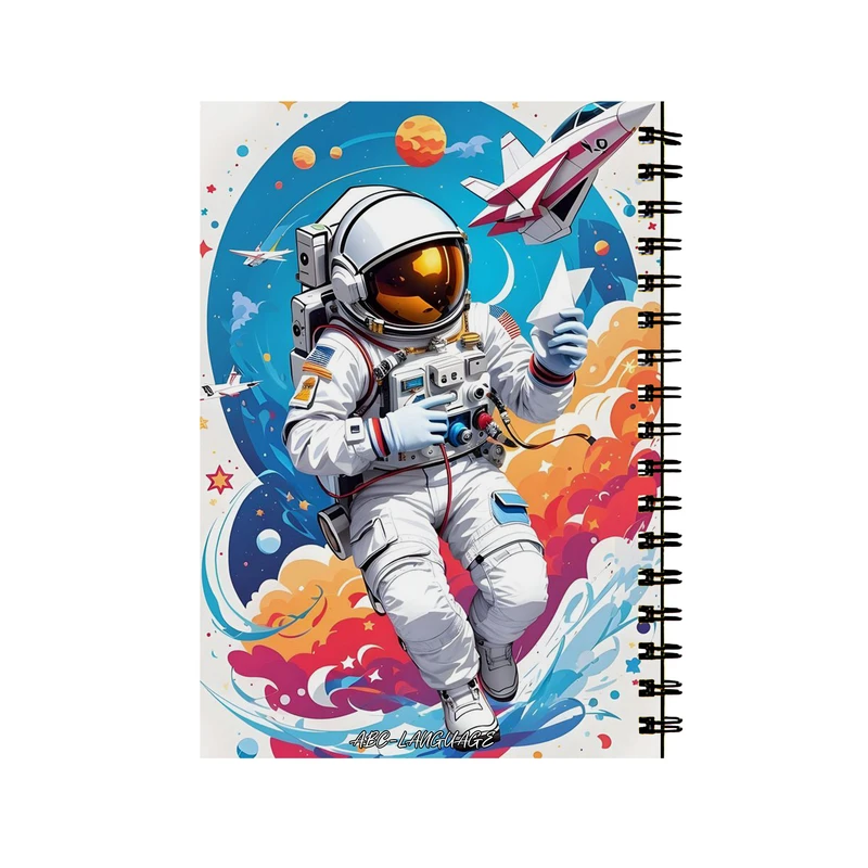 دفتر زبان 50 برگ طرح فضانورد کد16