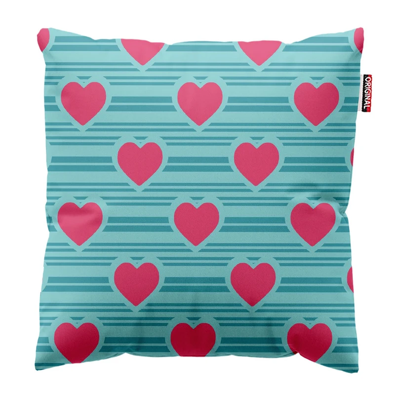  کوسن پاد آفرین طرح قلب کد 3338 سایز 30*30 سانتی متر