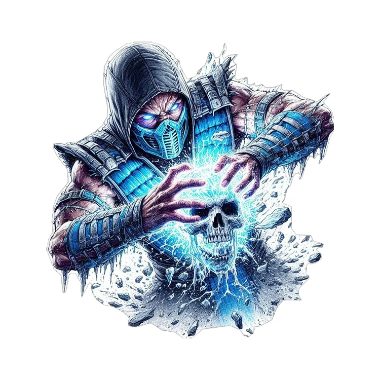 استیکر پارچه و لباس پاد آفرین مدل ساب زیرو مورتال کمبات کد 1199