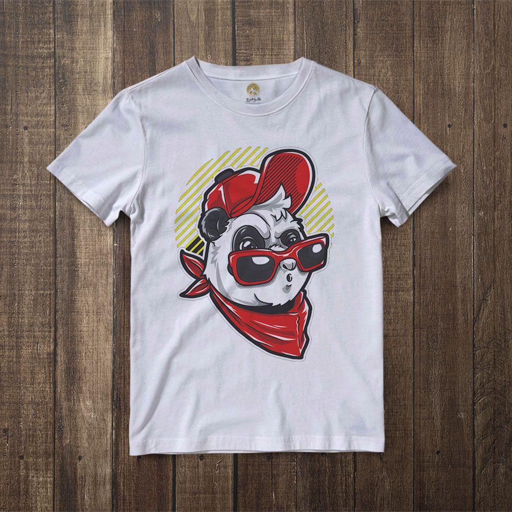 تی شرت آستین کوتاه مردانه هومرو مدل TW394 طرح پاندا -  - 5