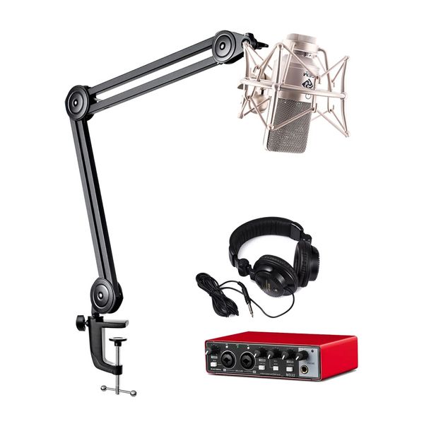 میکروفون استودیویی جم آدیو مدل GA-103 به همراه کارت صدا و هدفون