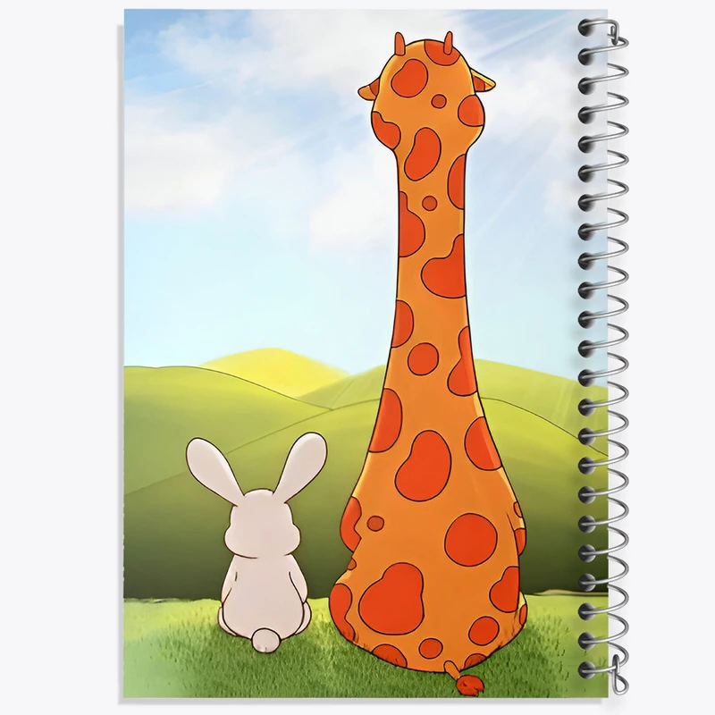 دفتر لیست خرید 50 برگ خندالو طرح زرافه و خرگوش کد F6680