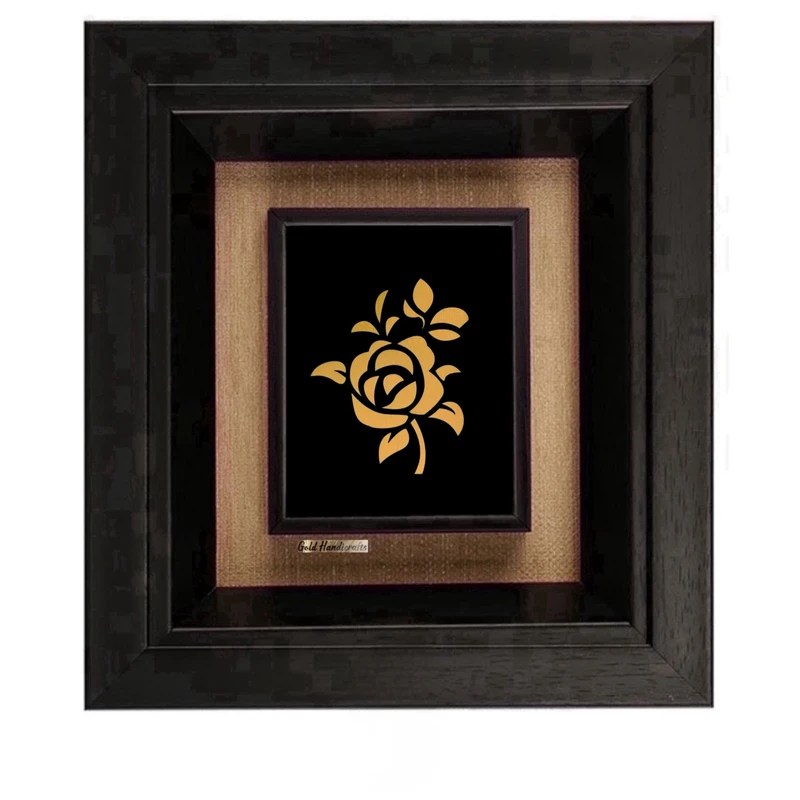 تابلو طلاکوب زرکات طرح گل تاینی 3 مدل F247