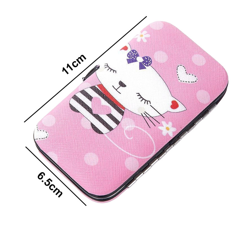 ست مانیکور و پدیکور مدل فانتزی طرح گربه مجموعه 7 عددی