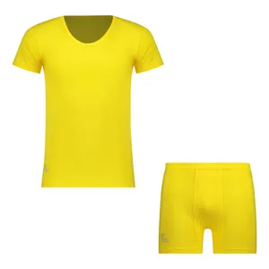 ست شورت و زیرپوش مردانه مدل A22 رنگ زرد