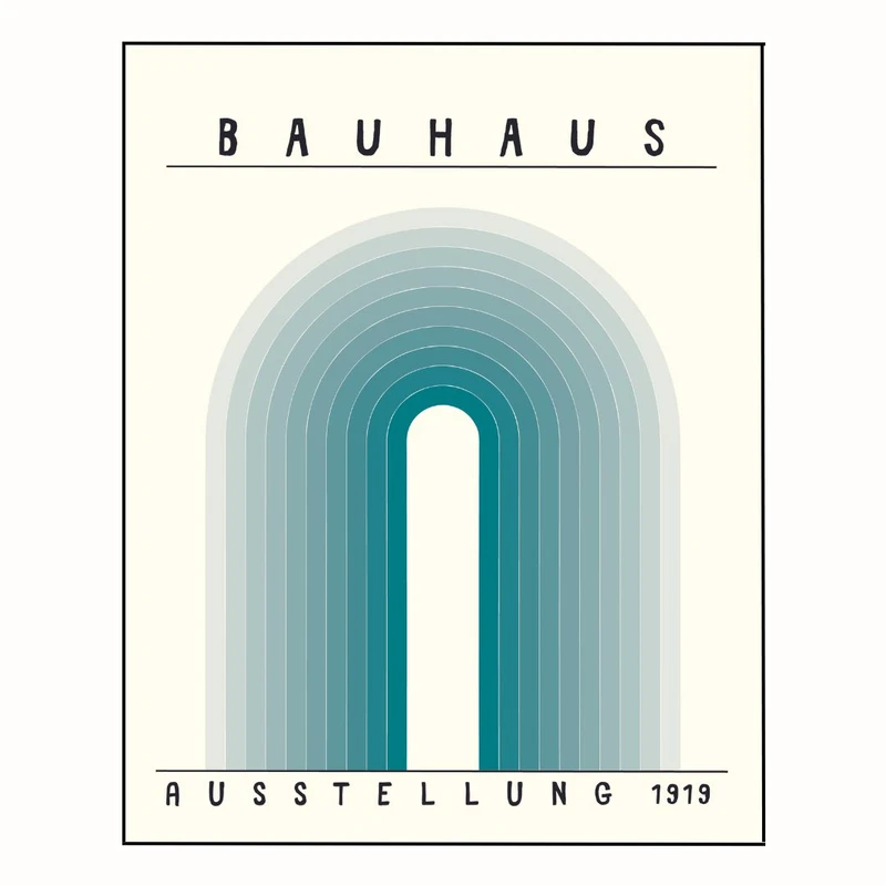 پوستر مدل چاپ هنر جغرافیایی با خطوط آبی 