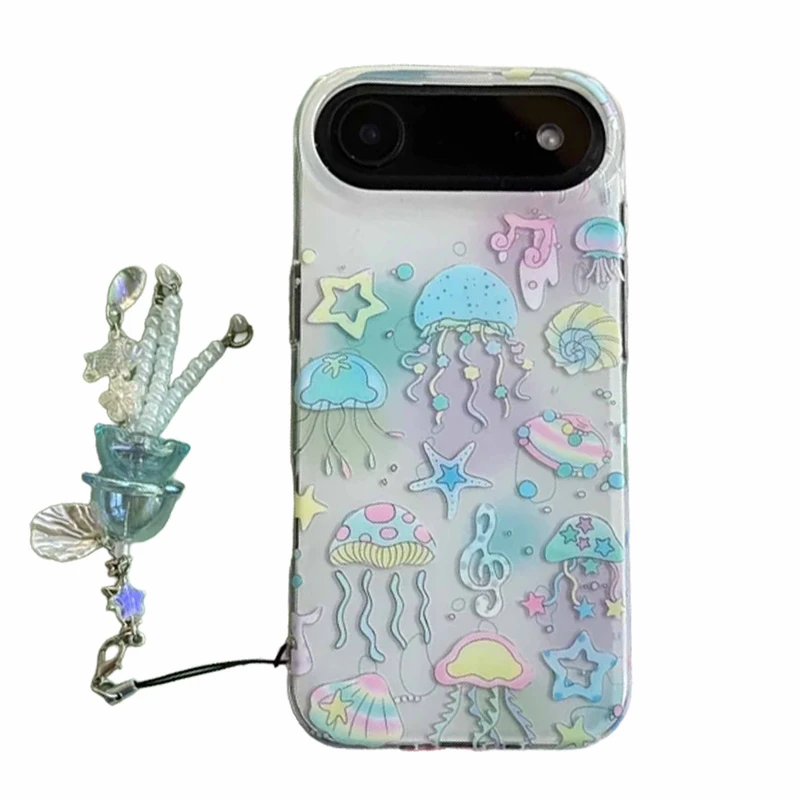 کاور مدل عروس دریایی مناسب برای گوشی موبایل اپل iPhone 17 Air به همراه آویز